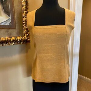 NWT Maeve by Anthropologie Gold Tank, X-Cross Back Size Large